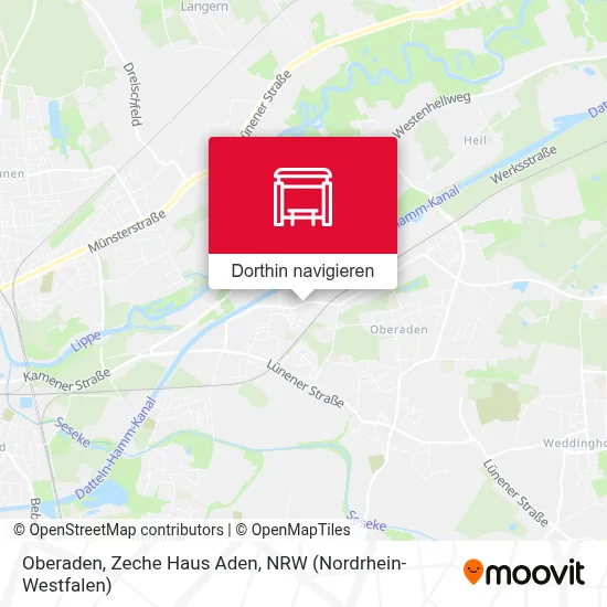 Oberaden, Zeche Haus Aden Karte