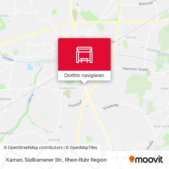 Kamen, Südkamener Str. Karte