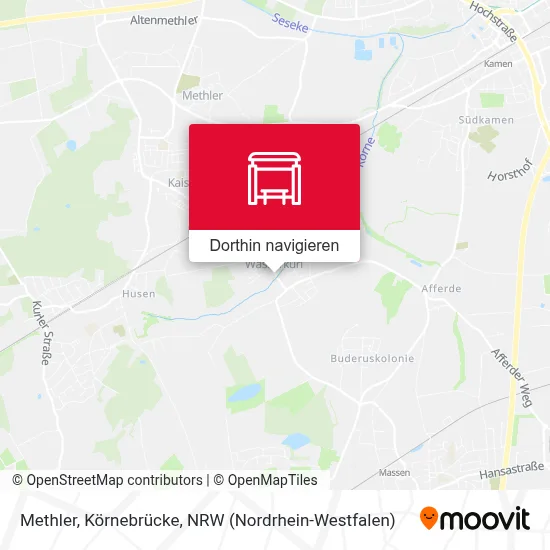 Methler, Körnebrücke Karte