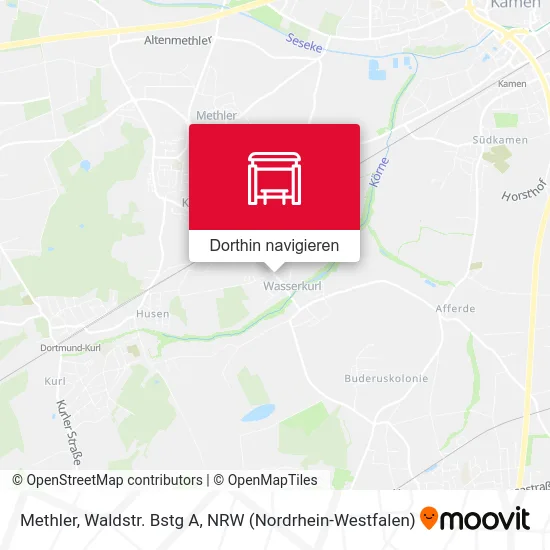 Methler, Waldstr. Bstg A Karte