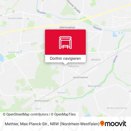 Methler, Max-Planck-Str. Karte