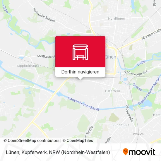 Lünen, Kupferwerk Karte