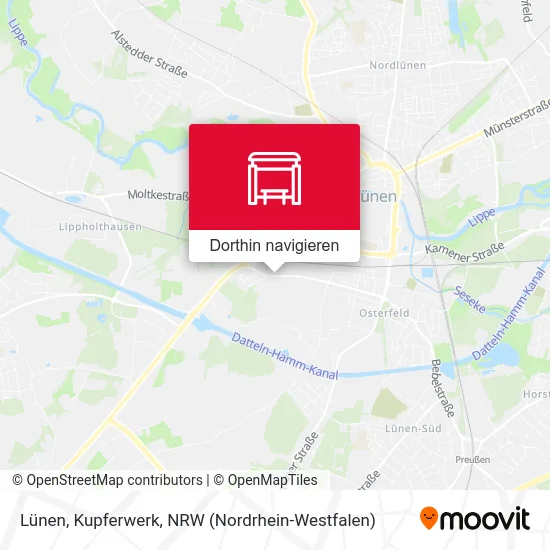 Lünen, Kupferwerk Karte