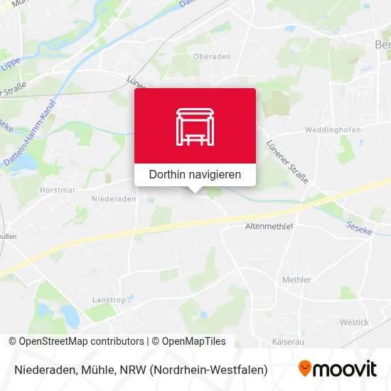 Niederaden, Mühle Karte