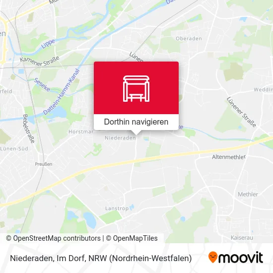 Niederaden, Im Dorf Karte