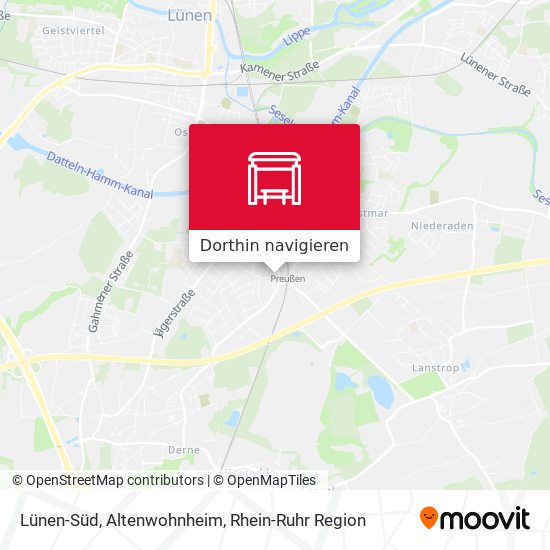 Lünen-Süd, Altenwohnheim Karte