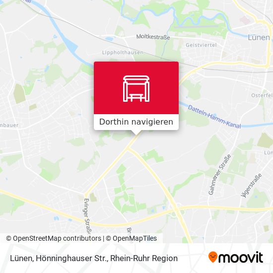 Lünen, Hönninghauser Str. Karte