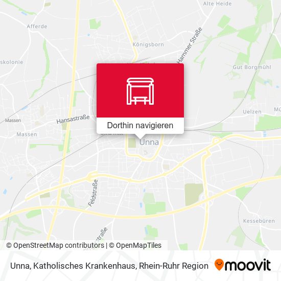 Unna, Katholisches Krankenhaus Karte