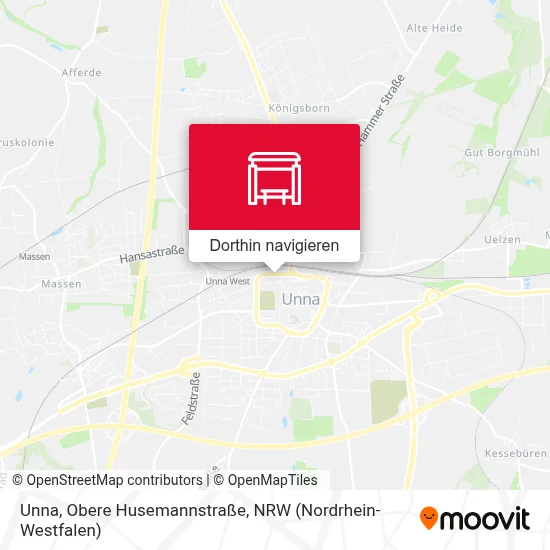 Unna, Obere Husemannstraße Karte