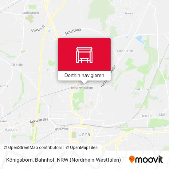 Königsborn, Bahnhof Karte