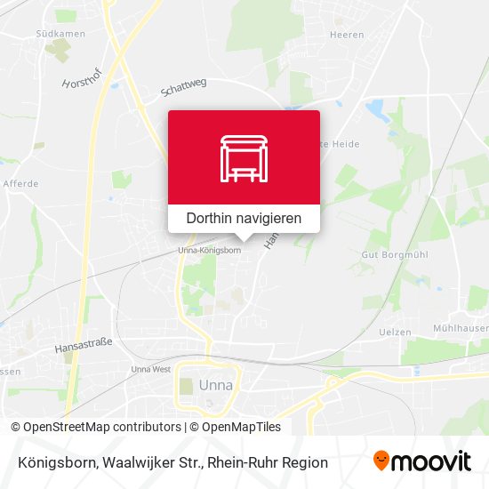 Königsborn, Waalwijker Str. Karte