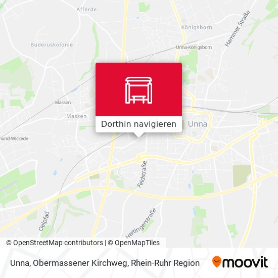 Unna, Obermassener Kirchweg Karte