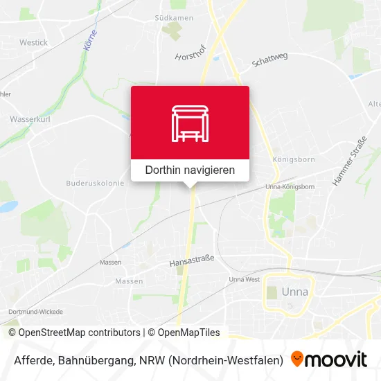 Afferde, Bahnübergang Karte