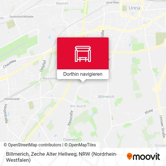 Billmerich, Zeche Alter Hellweg Karte