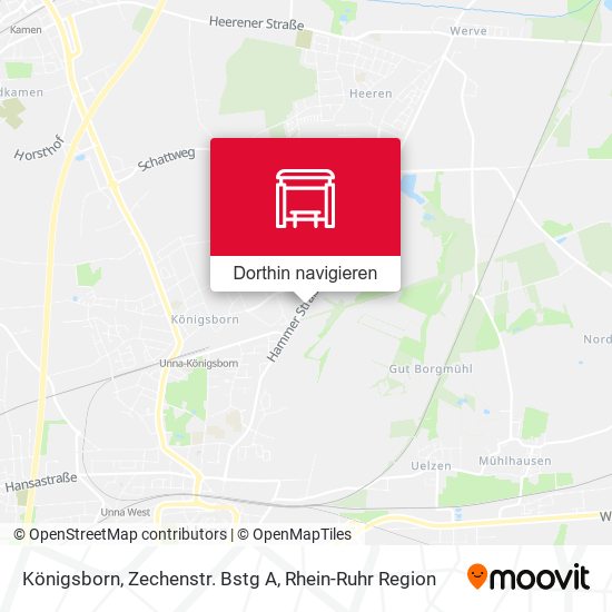 Königsborn, Zechenstr. Bstg A Karte