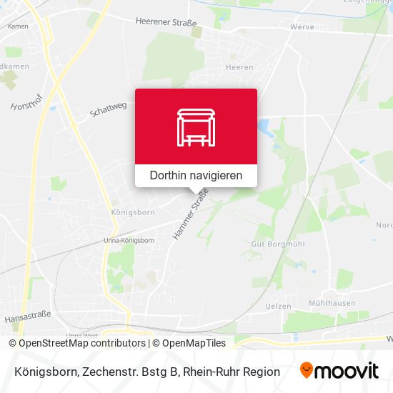 Königsborn, Zechenstr. Bstg B Karte