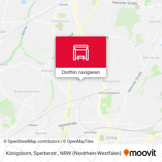 Königsborn, Sperberstr. Karte