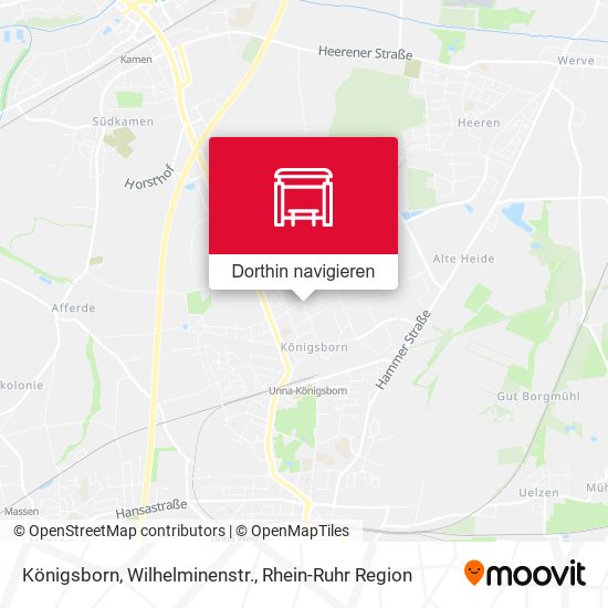 Königsborn, Wilhelminenstr. Karte