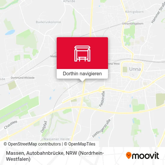 Massen, Autobahnbrücke Karte