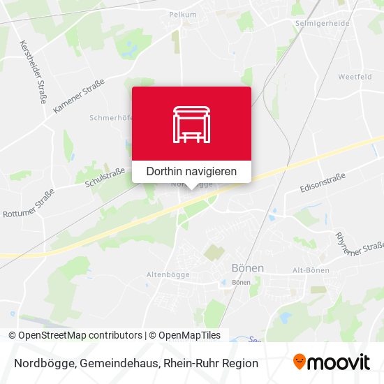 Nordbögge, Gemeindehaus Karte