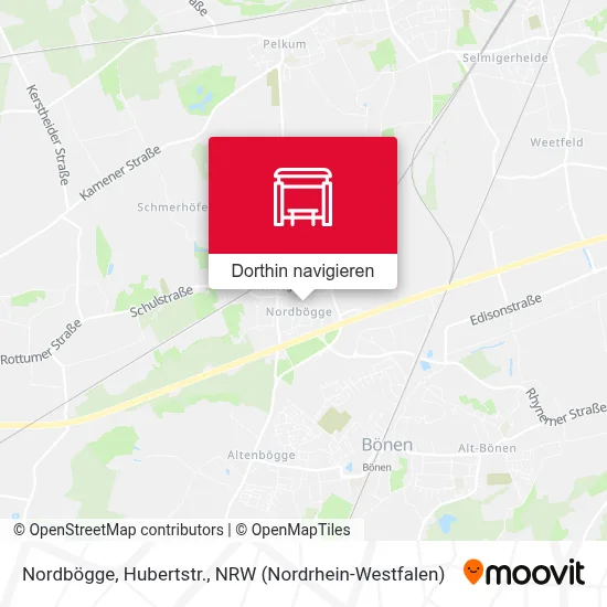 Nordbögge, Hubertstr. Karte