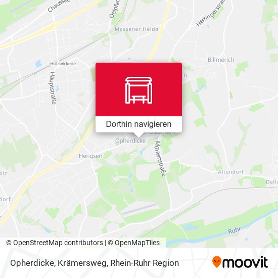 Opherdicke, Krämersweg Karte