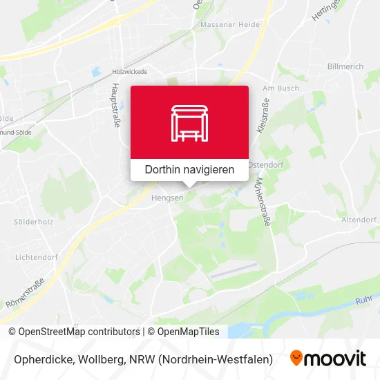 Opherdicke, Wollberg Karte