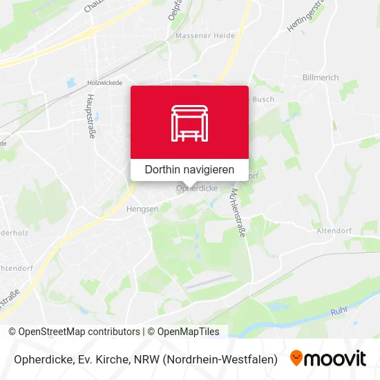 Opherdicke, Ev. Kirche Karte