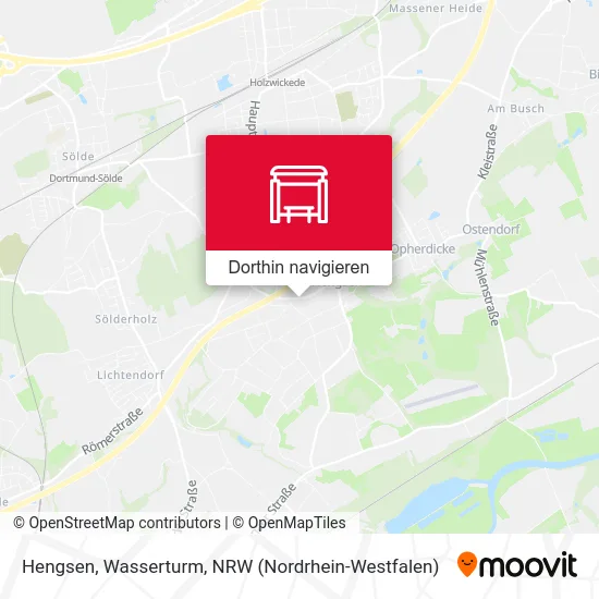 Hengsen, Wasserturm Karte