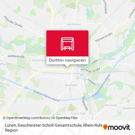 Lünen, Geschwister-Scholl-Gesamtschule Karte