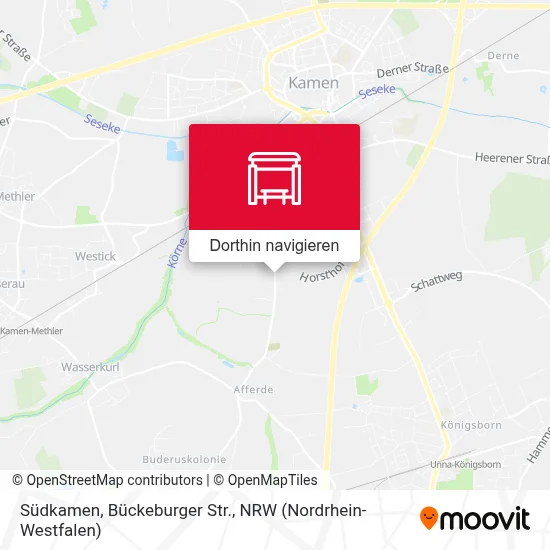 Südkamen, Bückeburger Str. Karte