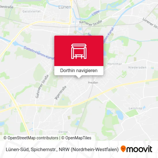 Lünen-Süd, Spichernstr. Karte