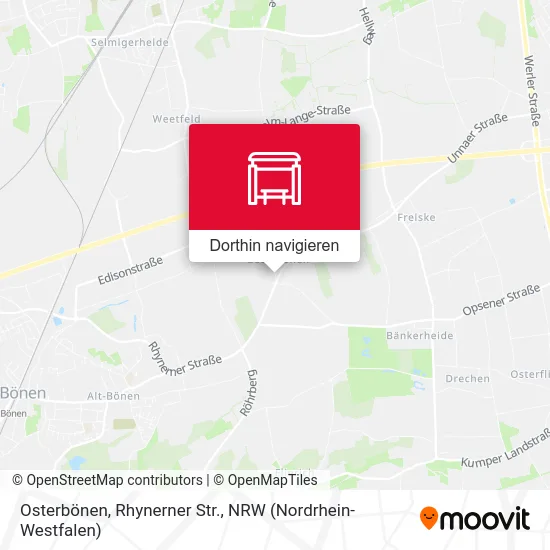 Osterbönen, Rhynerner Str. Karte