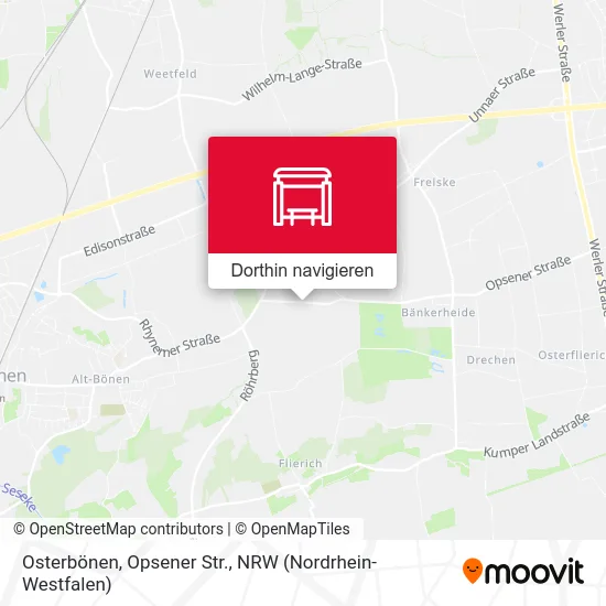 Osterbönen, Opsener Str. Karte