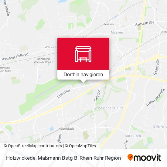 Holzwickede, Maßmann Bstg B Karte