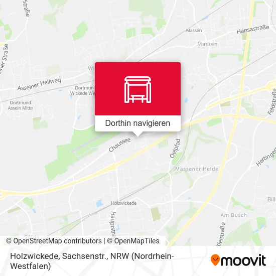 Holzwickede, Sachsenstr. Karte