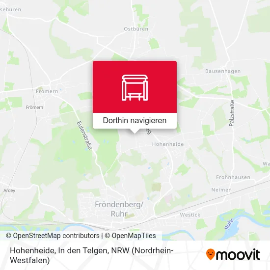 Hohenheide, In den Telgen Karte