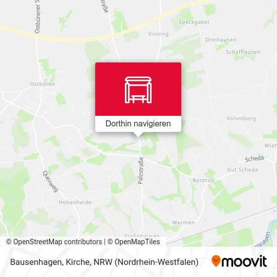 Bausenhagen, Kirche Karte