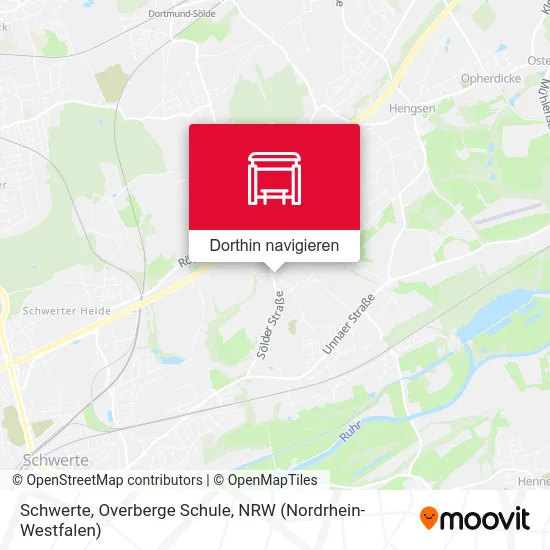 Schwerte, Overberge Schule Karte