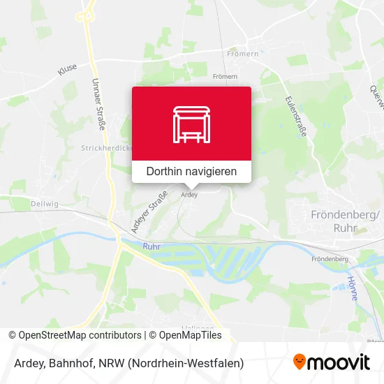 Ardey, Bahnhof Karte