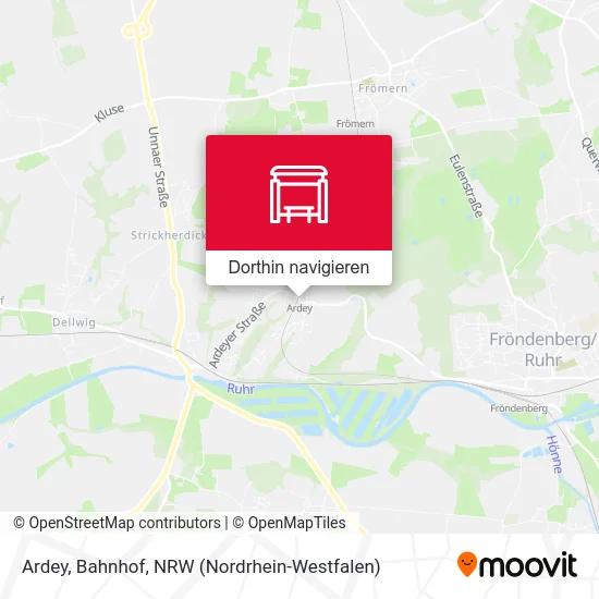 Ardey, Bahnhof Karte