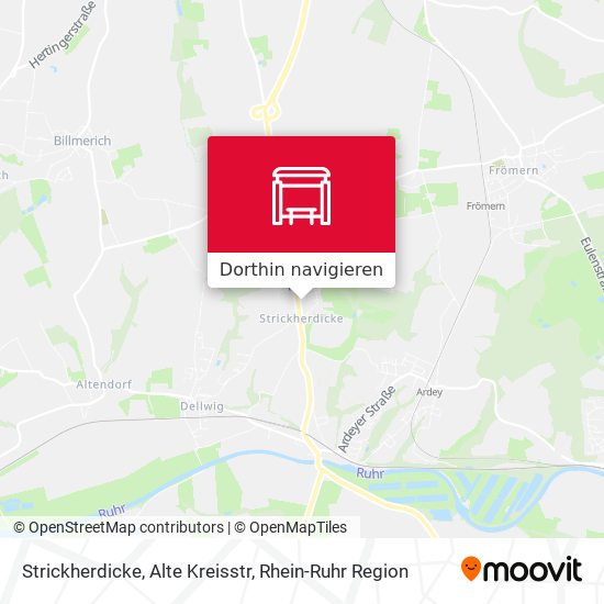Strickherdicke, Alte Kreisstr Karte