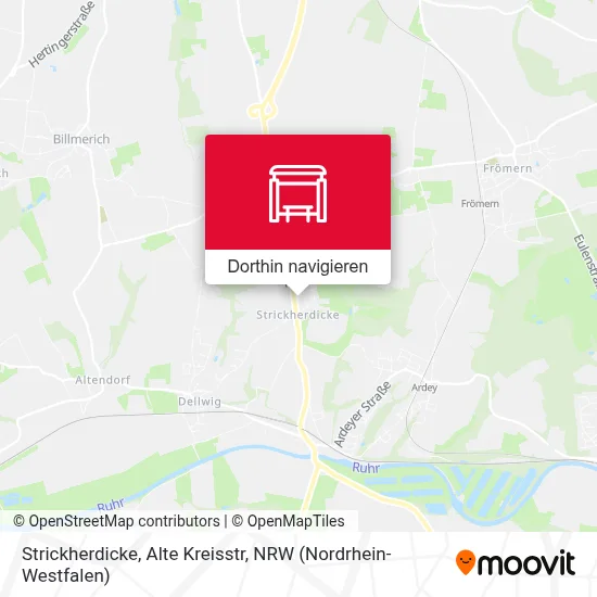 Strickherdicke, Alte Kreisstr Karte