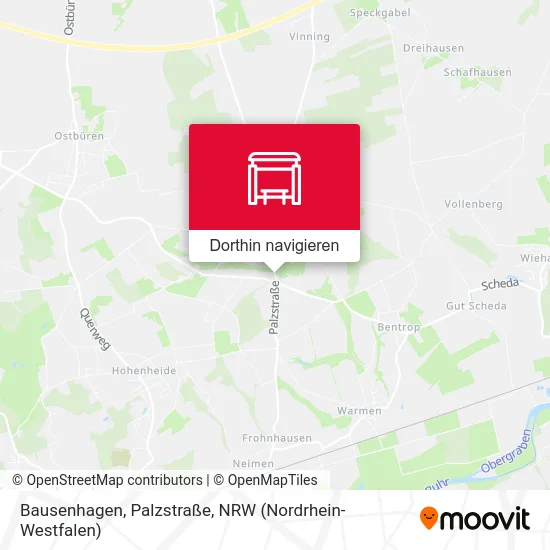 Bausenhagen, Palzstraße Karte