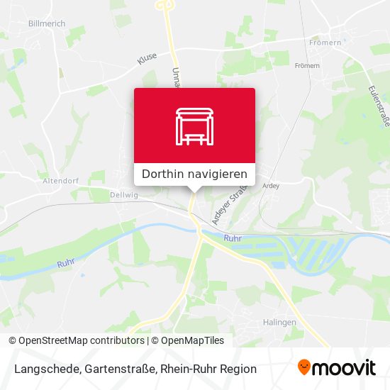 Langschede, Gartenstraße Karte