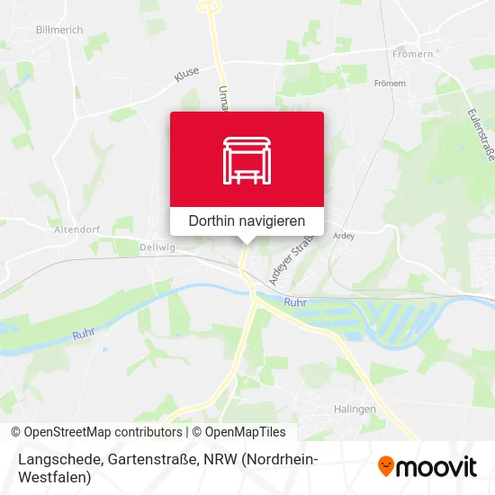 Langschede, Gartenstraße Karte