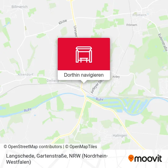 Langschede, Gartenstraße Karte