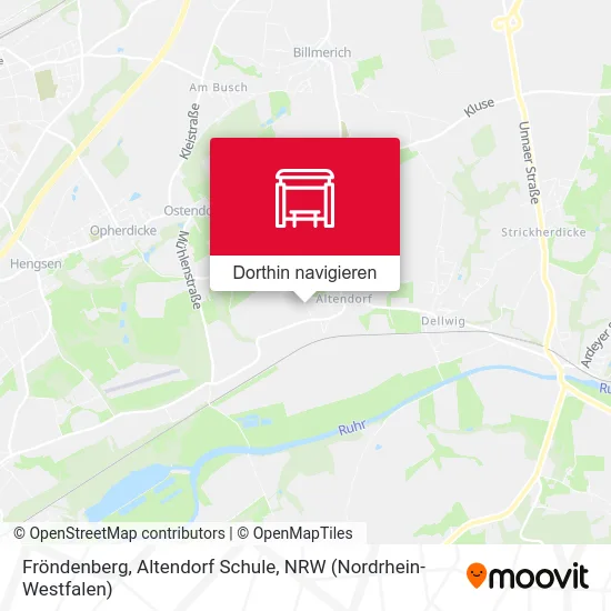 Fröndenberg, Altendorf Schule Karte