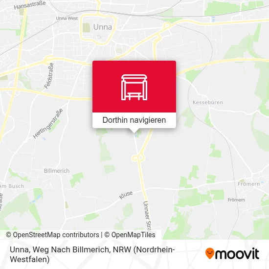 Unna, Weg Nach Billmerich Karte