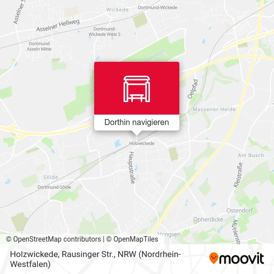 Holzwickede, Rausinger Str. Karte